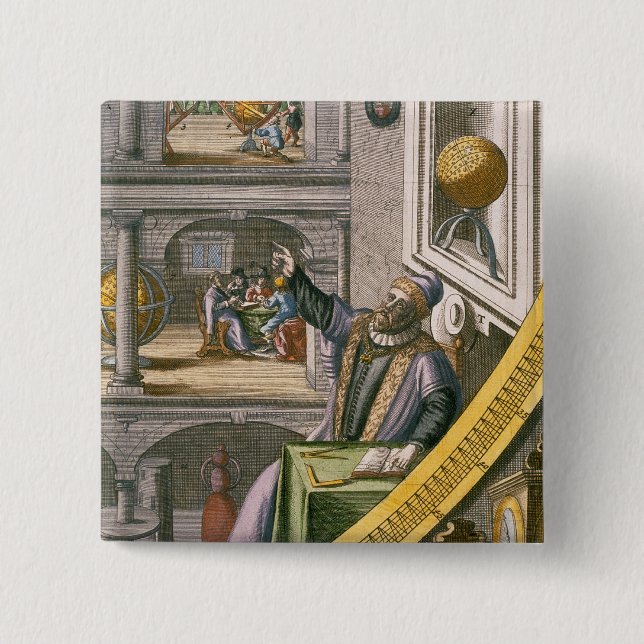 Tycho Brahe (1546-1601) alterte 40, unter seinem Button (Vorderseite)