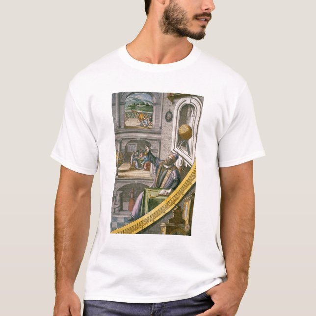 Tycho Brahe (1546-1601) alterte 40, unter seinem T-Shirt (Vorderseite)