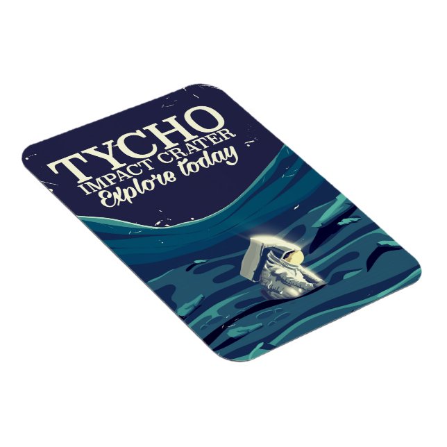Tycho-Moon-Reiseplakat Magnet (Rechte Seite)