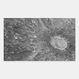 Tycho vom Mondkorb auf dem Mond Rechteckiger Aufkleber