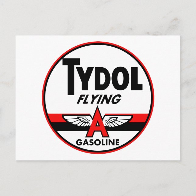 Tydol Flying Benzoline Vintages Zeichen Postkarte (Vorderseite)