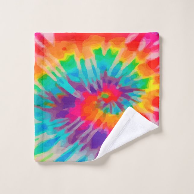 Tye-Dye-3-Handtuch Badhandtuch Set (Waschlappen)