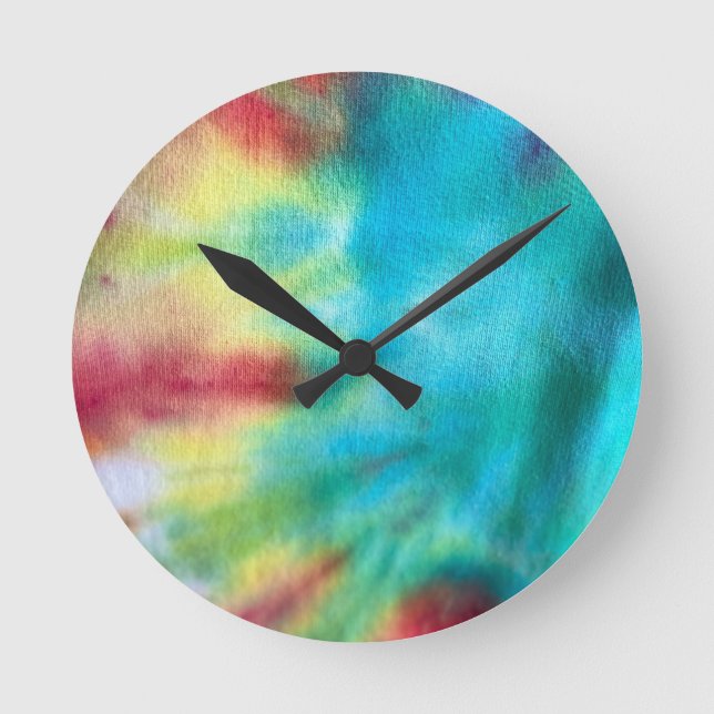 Tye Dye #3 Runde Wanduhr (Vorderseite)