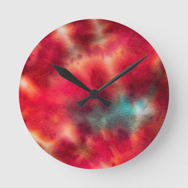 Tye Dye #4 Runde Wanduhr (Vorderseite)