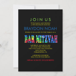 TYE DYE Bar Mitzvah Einladung