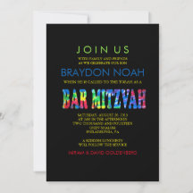 TYE DYE Bar Mitzvah Invitation