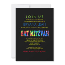 TYE DYE Bat mitzvah Invitation