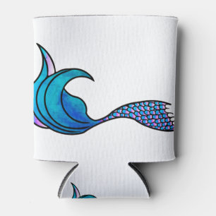 Tye Dye Blue Mermaid Schwanz Dosenkühler