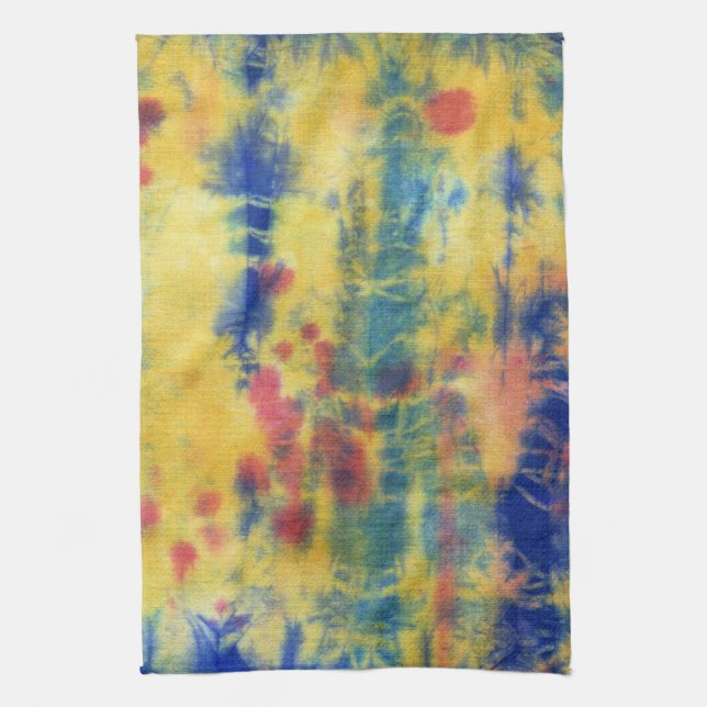 Tye Dye Composition #5 von Michael Moffa Geschirrtuch (Vertikal)