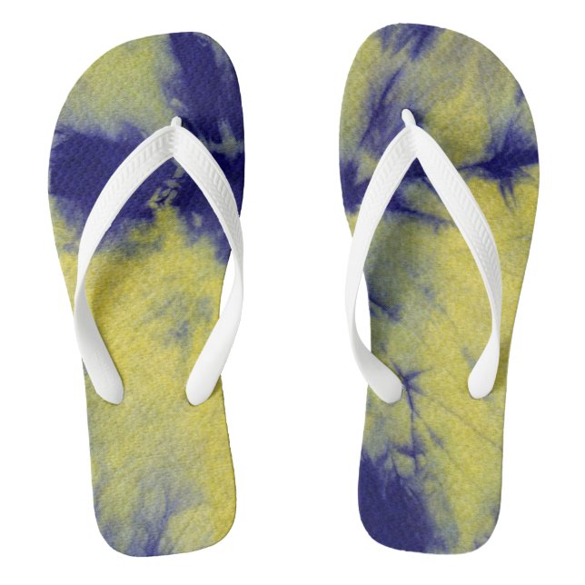 Tye Dye Komposition #11 von Michael Moffa Flip Flops (Fußbett)