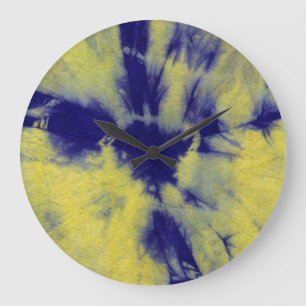 Tye Dye Komposition #11 von Michael Moffa Große Wanduhr