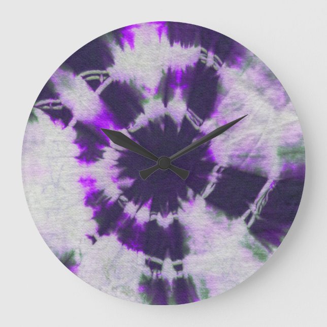 Tye Dye Komposition #1 von Michael Moffa Große Wanduhr (Vorderseite)