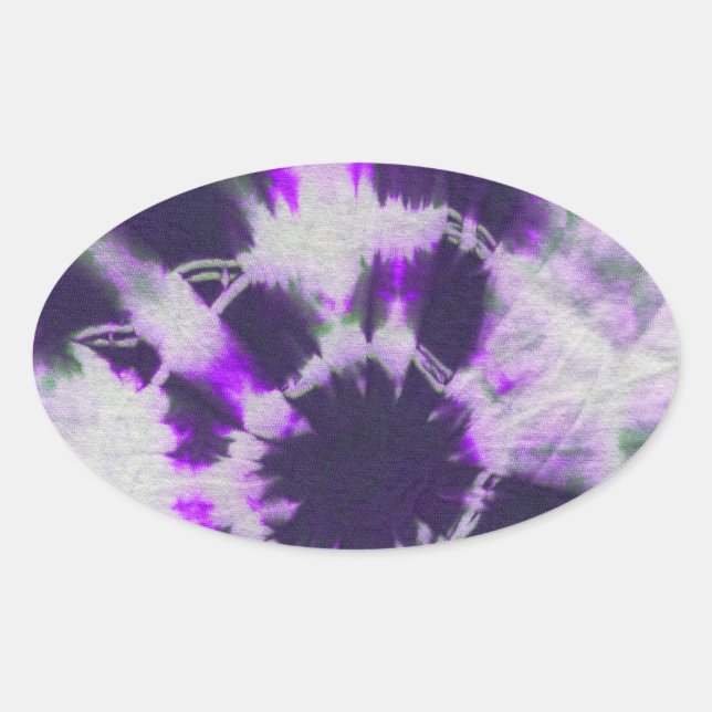 Tye Dye Komposition #1 von Michael Moffa Ovaler Aufkleber (Vorderseite)