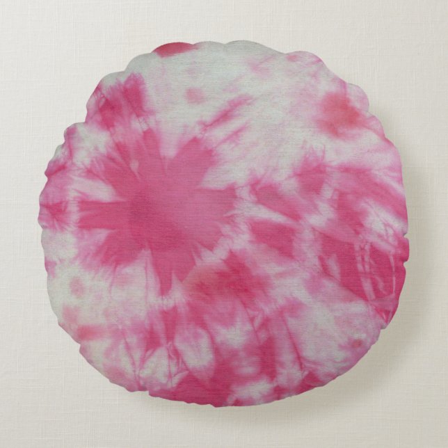 Tye Dye Komposition #6 von Michael Moffa Rundes Kissen (Vorderseite)