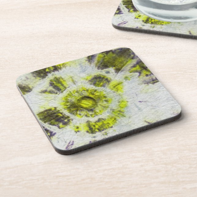 Tye Dye Komposition Nr. 3 von Michael Moffa Getränkeuntersetzer (Linke Seite)