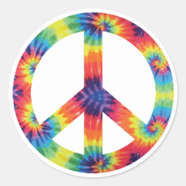 TYE DYE PEACE STICKERS (Vorderseite)