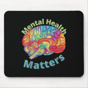 Tye Dye Psychische Gesundheit S Menschliches Gehir Mousepad