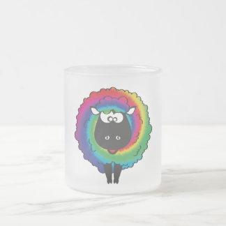 Tye-Dye-Schafe Mattglastasse