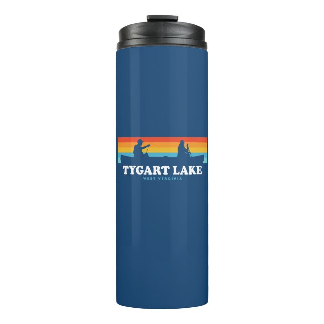 Tygart Lake West Virginia Canoe Thermosbecher (Vorderseite)