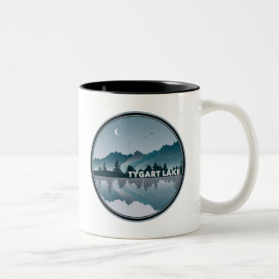 Tygart Lake West Virginia Reflektion Zweifarbige Tasse