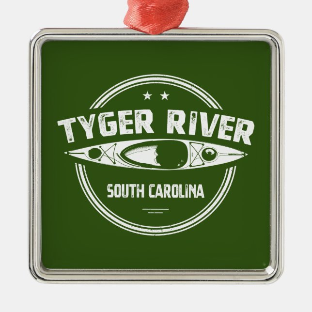 Tyger River, South Carolina Ornament Aus Metall (Vorne)