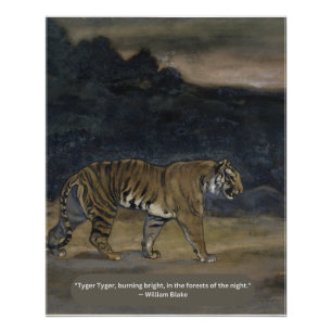 Tyger Tyger Burning Bright-Vintages Öl Poster