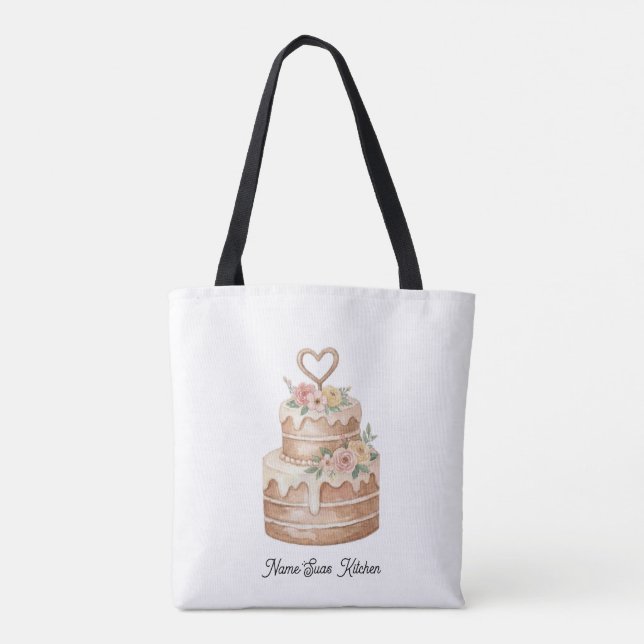Tygkasse cake lover/kitchen design tasche (Rückseite)