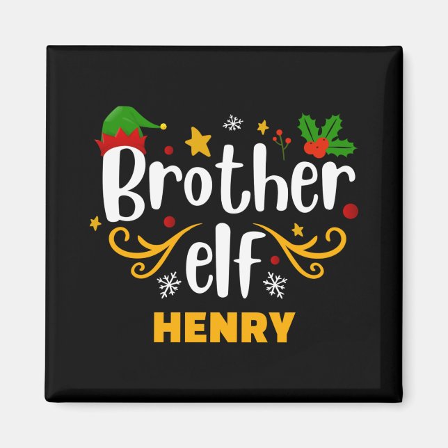 Tygraphy Brother Elf Fun Family Matching  Magnet (Vorne)