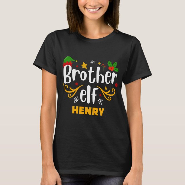 Tygraphy Brother Elf Fun Family Matching T Shirt  (Vorderseite)