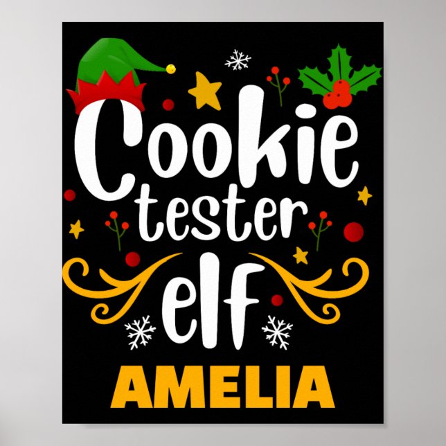 Tygraphy Cookie Tester Elf Family Matching T Shirt Poster (Vorne)