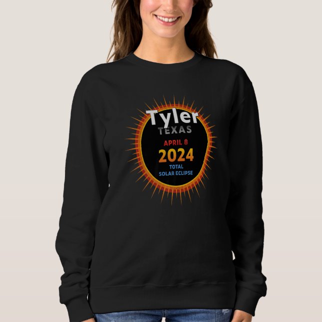Tyler Texas TX Total Solar Eclipse 2024 2 Premiu Sweatshirt (Vorderseite)