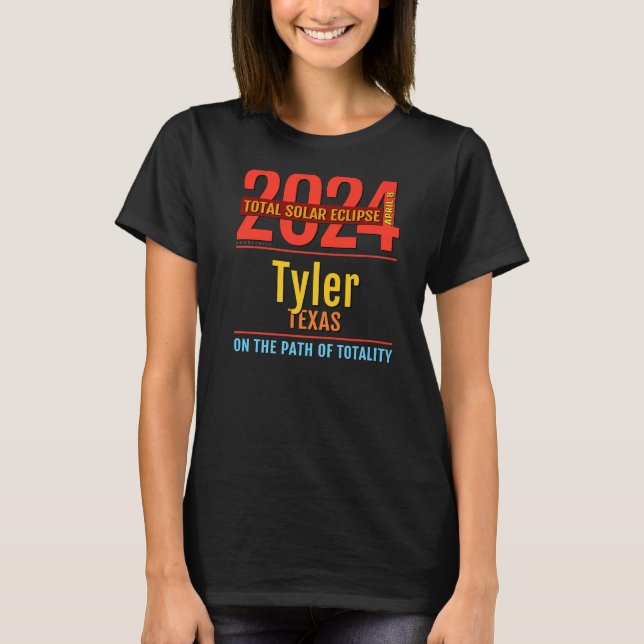 Tyler Texas TX Total Solar Eclipse 2024 4 T-Shirt (Vorderseite)