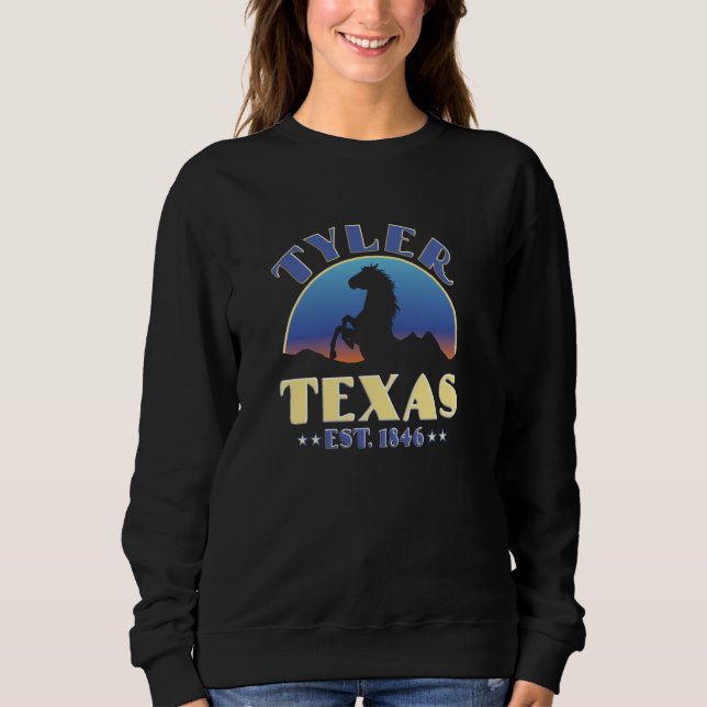 Tyler Texas TX Wild Horse Sweatshirt (Vorderseite)