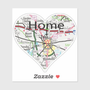 Tyler Texas Zuhause Map Aufkleber