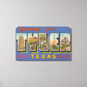 Tyler, TexasLarge Buchstabe ScenesTyler, TX Leinwanddruck