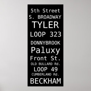 TYLER UNTERGRUNDBAHN-ZEICHEN POSTER