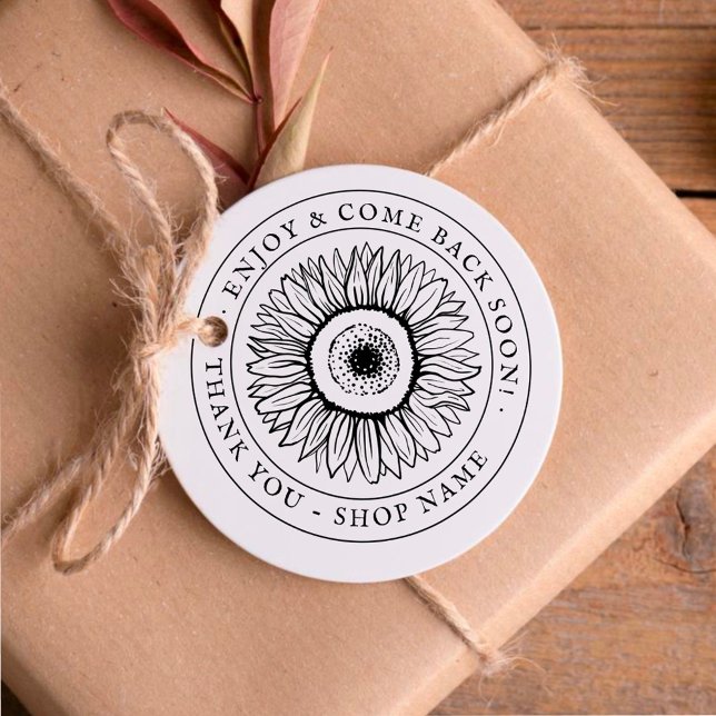 tylish Vintag Sunflower Small Business Gummistempel (Von Creator hochgeladen)