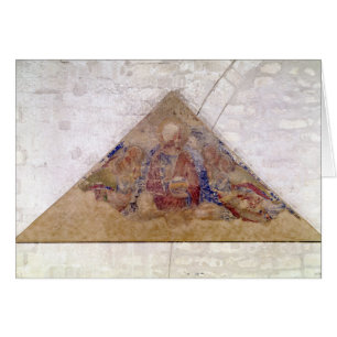 Tympanum, der den Retter-Segen, 1341 darstellt