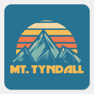 Tyndall California Retro Turquoise Quadratischer Aufkleber