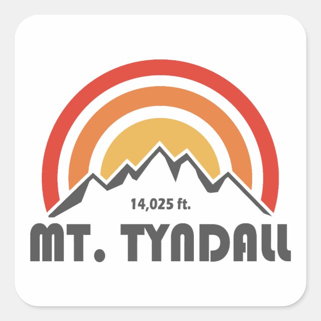 Tyndall Kalifornien Quadratischer Aufkleber (Vorderseite)