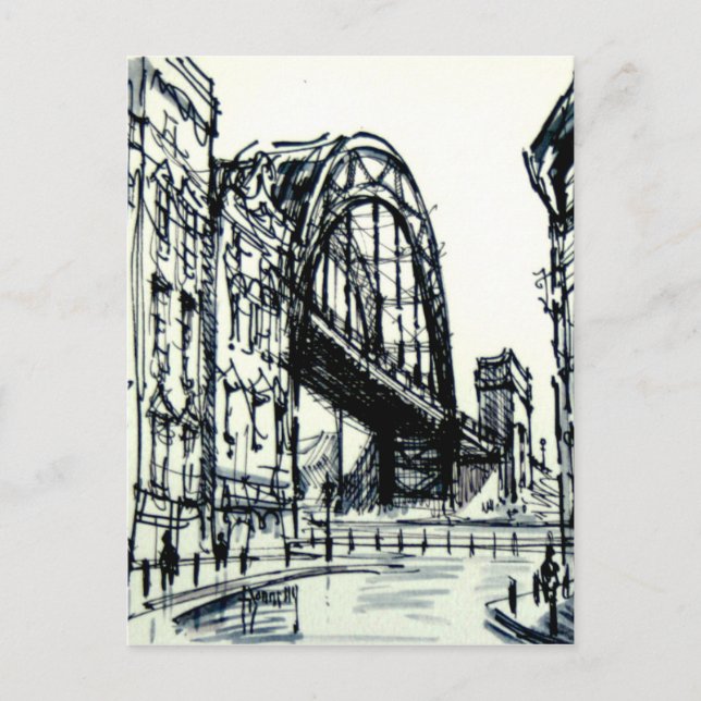 Tyne Bridge Dene Street Postkarte (Vorderseite)