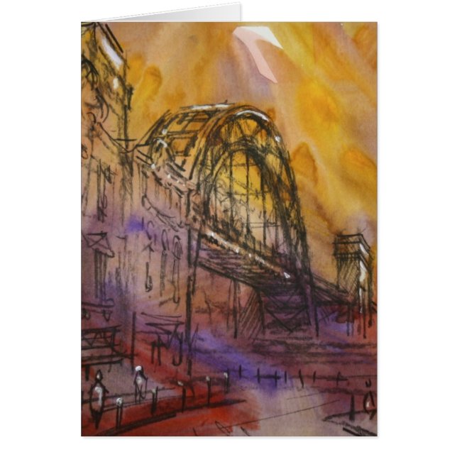 Tyne-Brücken-Newcastle-Karte (Vorne)