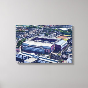 Tynecastle-Stadion Edinburgh Luftbild Kunst Leinwanddruck