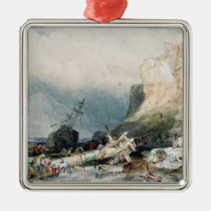 Tynemouth Schloss, Tyne und Abnutzung, mit Wrack Silbernes Ornament