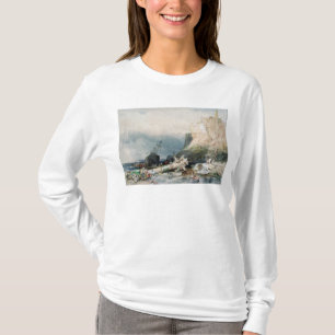 Tynemouth Schloss, Tyne und Abnutzung, mit Wrack T-Shirt