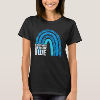 Typ1diabetes T1D Wir tragen blaues Diabetes-Bewuss T-Shirt