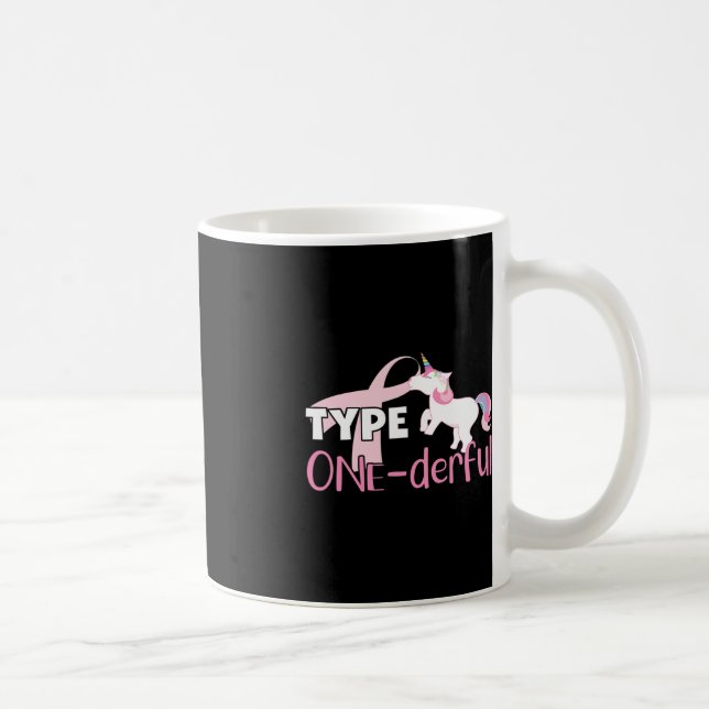 Typ 1 derful - Diabetes Awarn - Unicorn - S Kaffeetasse (Rechts)