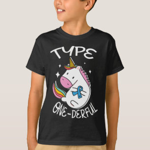 Typ 1 derful Unicorn für ein Diabetiker Diabetes A T-Shirt