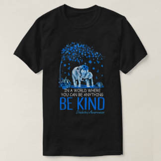 Typ 1 Diabetes Awareness sein Kind blauer Elefant T-Shirt
