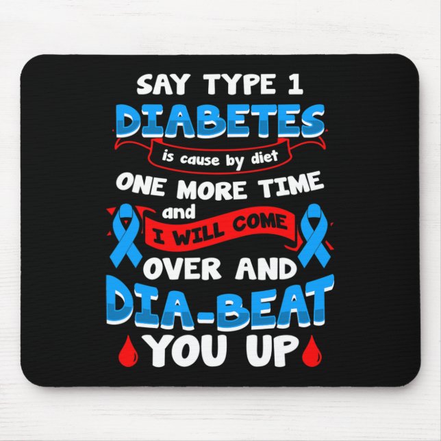 Typ 1 Diabetes-Bewusstsein 1 Mousepad (Vorne)